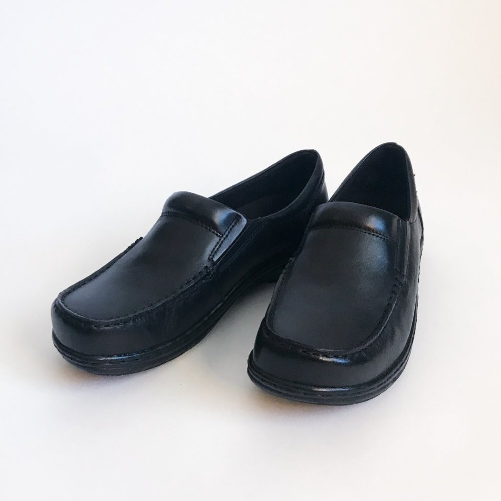 Klogs Men's Casual Black Leather Clogs